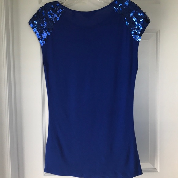 Ted Baker London Blue Sequined Top NWOT - Picture 2 of 6